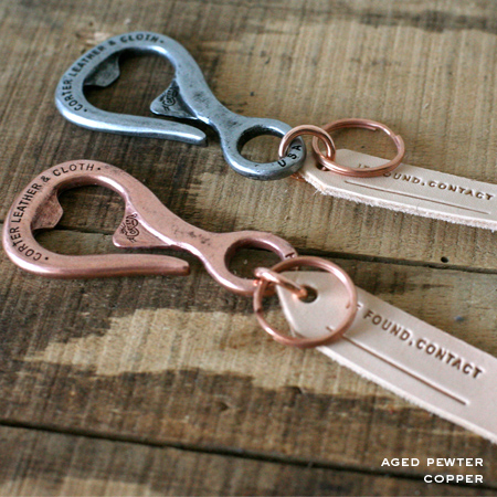 Check out this Bottle Hook made in Boston, MA by Corter Leather. Purchase to crack a brew with tough plated steel and support 1 American worker. Gets you 511 Boom™ Points.