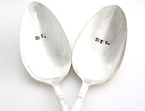 Mr. & Mrs. Ice Cream Spoons