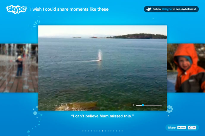Skype teaser site