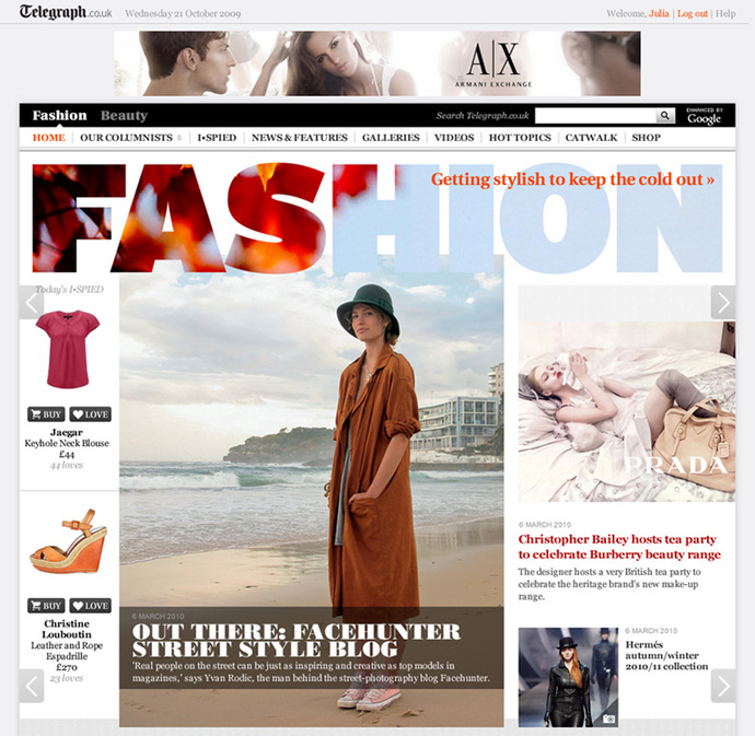 Home page design