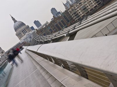 Fine Art Print of England, London, Millennium Bridge and St. Paul's Cathedral by Assaf Frank