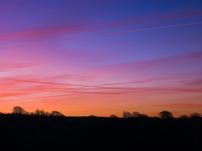 Fine Art Print of Field, sunrise, Haresfield Beacon by Assaf Frank
