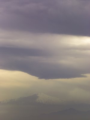 Fine Art Print of Italy, Mount etna at dusk, Strait of Messina, Italy by Assaf Frank