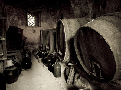 Fine Art Print of Old Wine Barrels by Assaf Frank