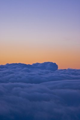 Fine Art Print of Clouds at dusk, aerial view by Assaf Frank