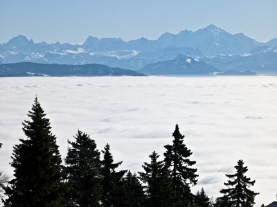 Fine Art Print of Mountains above clouds by Assaf Frank