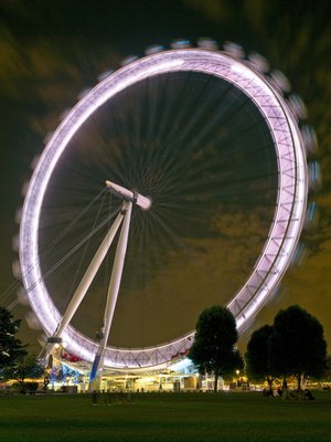 Fine Art Print of The London eye at night by Assaf Frank