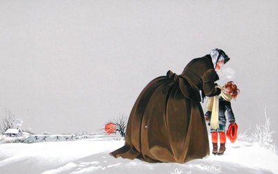 Fine Art Print of Keeping warm, an illustration for 'A Child's Garden of Verses' by Janet and Anne Johnstone