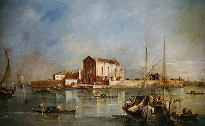 Fine Art Print of The Island of San Cristoforo della Pace, Murano by Francesco Guardi