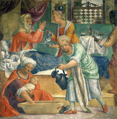Fine Art Print of The Birth of the Virgin by Bernardino Luini