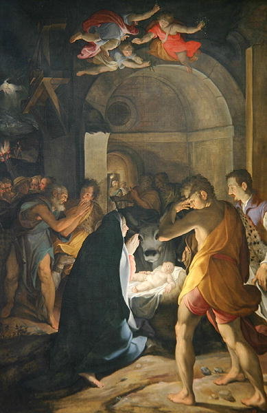 Fine Art Print of Adoration of the Shepherds, 1584 by Camillo Procaccini