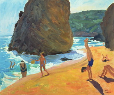 Morning, Platja dos Rosais, Costa Brava, 1997 (oil on canvas) by Andrew Macara - print