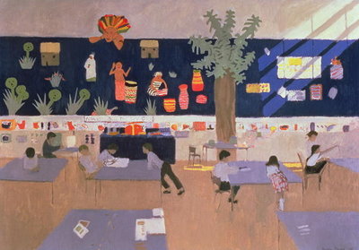 Classroom, Derby, 1985 (oil on canvas) by Andrew Macara - print