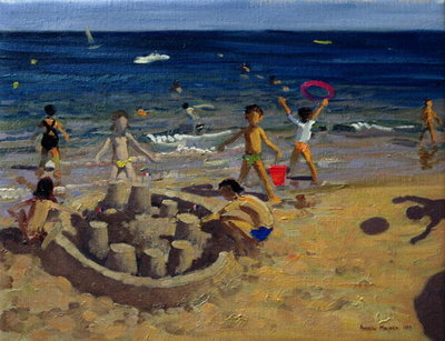 Sandcastle, France, 1999 (oil on canvas) by Andrew Macara - print