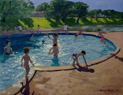 Swimming Pool, 1999 (oil on canvas) by Andrew Macara - print
