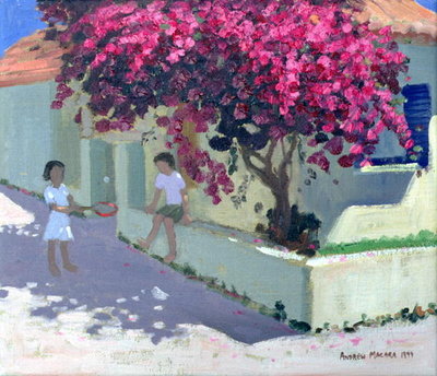 Bouganvillaea, Zante, 1999 (oil on canvas) by Andrew Macara - print