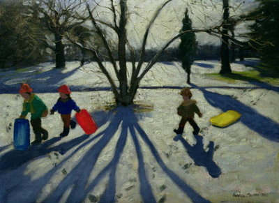 Winter, Markeaton Park, Derby (oil on canvas) by Andrew Macara - print