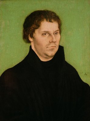 Fine Art Print of Portrait of Martin Luther, 1525 by Lucas, the Elder Cranach