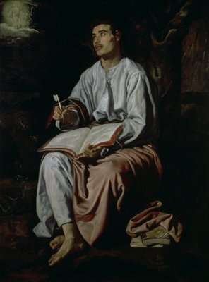 St. John the Evangelist on the Island of Patmos, c.1618 (oil on canvas) by Diego Rodriguez de Silva y Velazquez - print