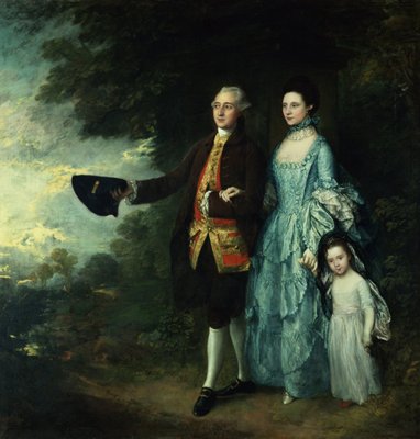 Mr. and Mrs. George Byam and their eldest daughter, Selina, c.1764 (oil on canvas) by Thomas Gainsborough - print