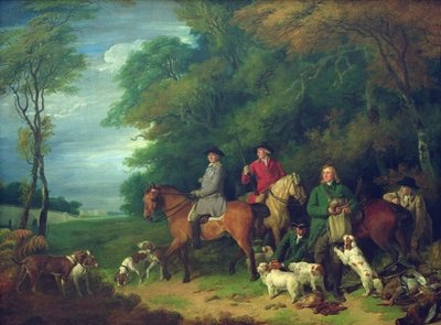 The Return from Shooting, 18th century by Francis Wheatley - print