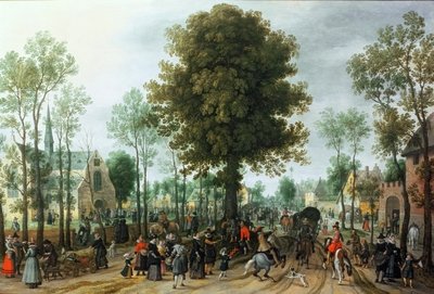 Frederick V and his bride Elizabeth entering Zeeland, May 1613 by Sebastian Vrancx - print