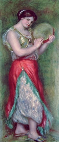 Dancing Girl with Tambourine, 1909 by Pierre Auguste Renoir - print