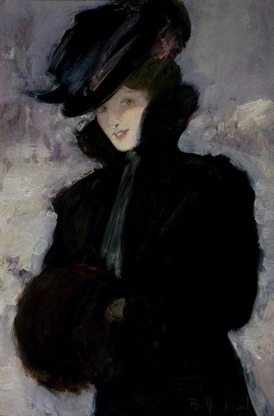 Fine Art Print of The Fur Coat by Bessie MacNicol