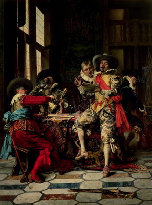 Les Chanteurs by Adolphe Alexandre Lesrel - print