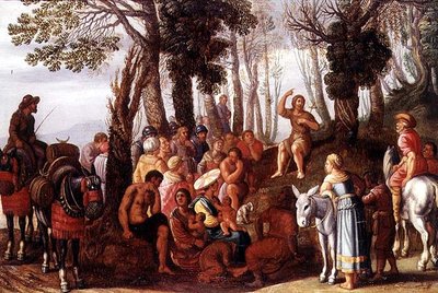 John the Baptist Preaching by Frans the Elder Francken - print