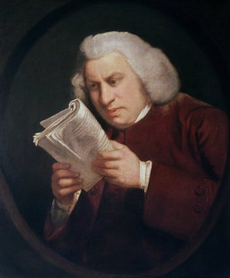 Dr. Samuel Johnson (1709-84) 1775 (oil on canvas) by Sir Joshua Reynolds - print