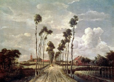 The Avenue at Middelharnis, 1689 (oil on canvas) by Meindert Hobbema - print