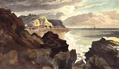 Hastings Beach (w/c) by Joshua Cristall - print