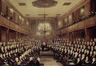 The House of Commons in Session (w/c) by English School - print