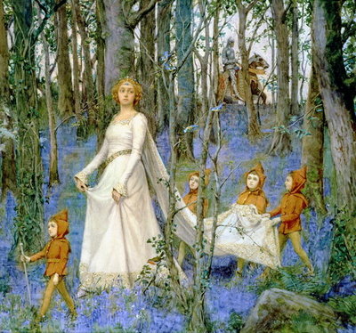 The Fairy Wood (oil on canvas) by Henry Meynell Rheam - print