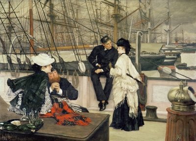 The Captain and the Mate, 1873 (oil on canvas) by James Jacques Joseph Tissot - print