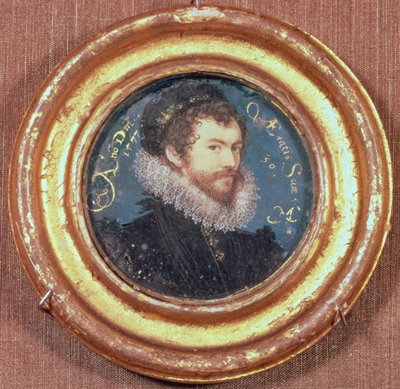 Self portrait at the age of 30, 1577 by Nicholas Hilliard - print