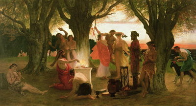 A Greek Festival (oil on canvas) by Thomas Ralph Spence - print
