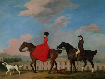John and Sophia Musters riding at Colwick Hall, 1777 by George Stubbs - print