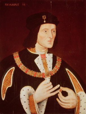 Richard III (1452-85) (oil on panel) by English School - print