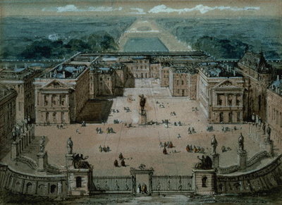 View of Versailles by Luigi Loir - print