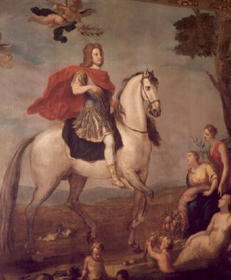 George I on horseback by John Vanderbanck - print