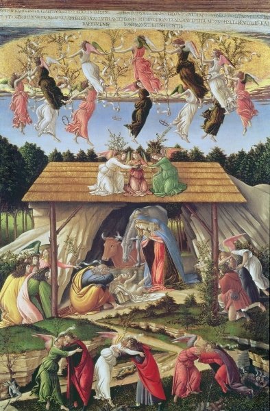 Mystic Nativity, 1500 (oil on canvas) by Sandro Botticelli - print