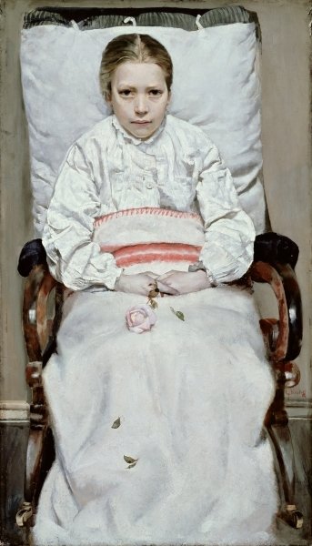 Sick Girl by Christian Krohg - print