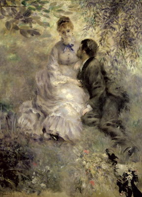 The Lovers, c.1875 (oil on canvas) by Pierre Auguste Renoir - print