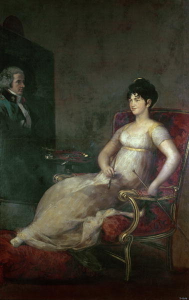 The Marquesa de Villafranca Painting her Husband, 1804 (oil on canvas) by Francisco Jose de Goya y Lucientes - print