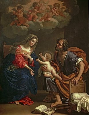 The Holy Family by Benedetto the Younger Gennari - print