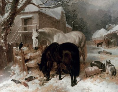 Farmyard Scene by John Frederick Herring Snr - print