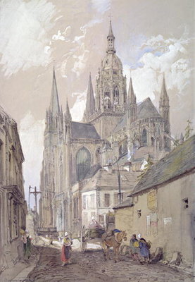 Bayeux Cathedral, View from the South East by John Burgess - print