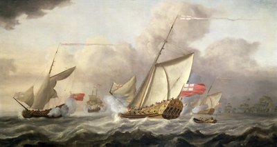 The Royal Yacht 'Mary' Exchanging Salutes, 18th century by Cornelis van de Velde - print